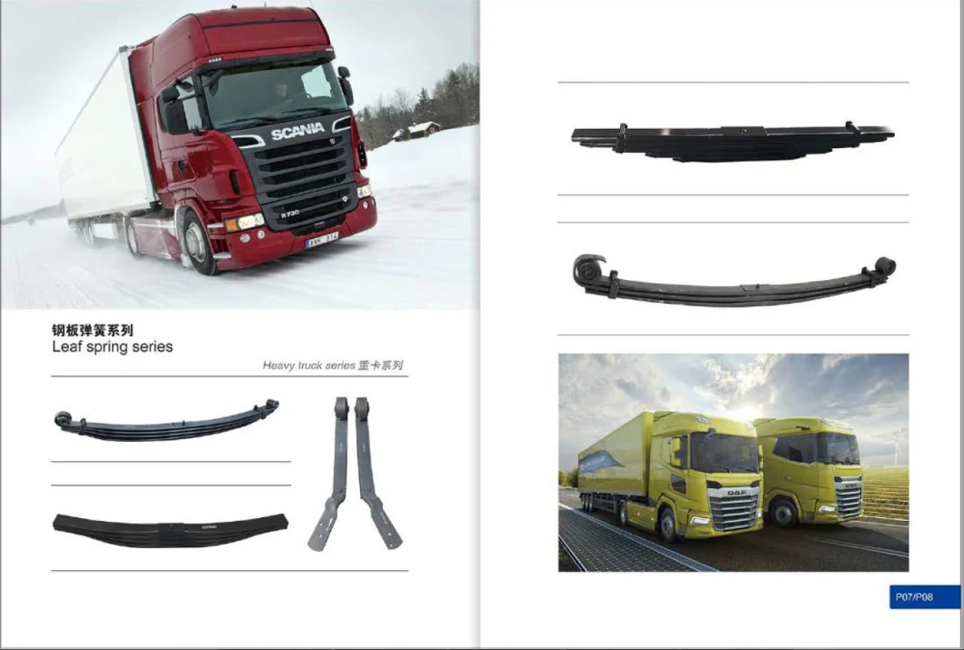 Japan Parabolic Front Leaf Spring Truck Trailer Axle Body Parts